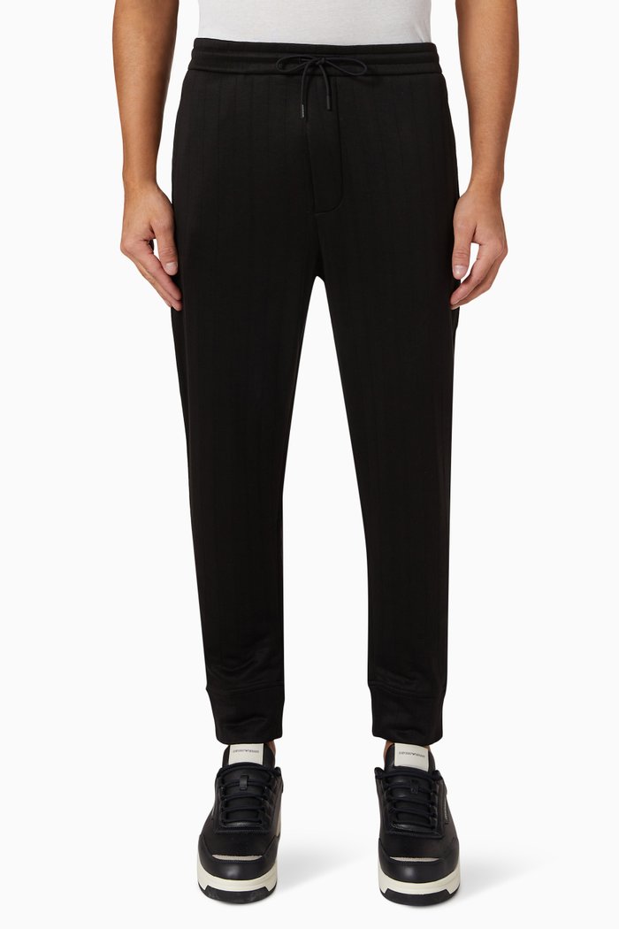 

Track Pants in Cotton Jersey, Black