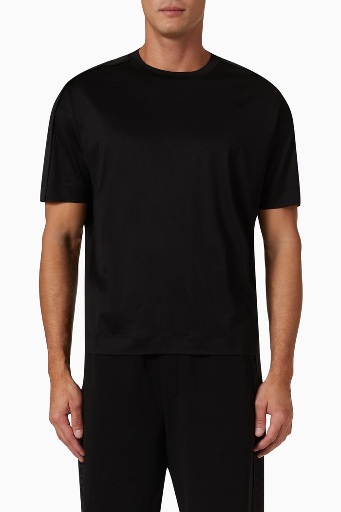 T-shirt in Lyocell, Black