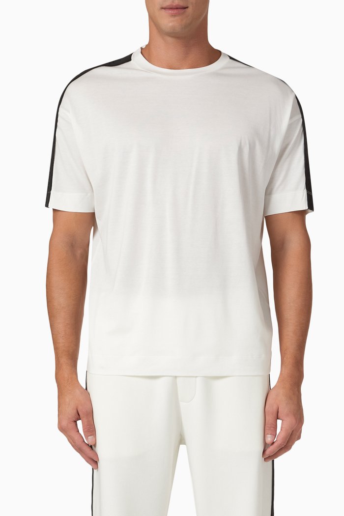 

Logo Tape T-shirt in Lyocell, White