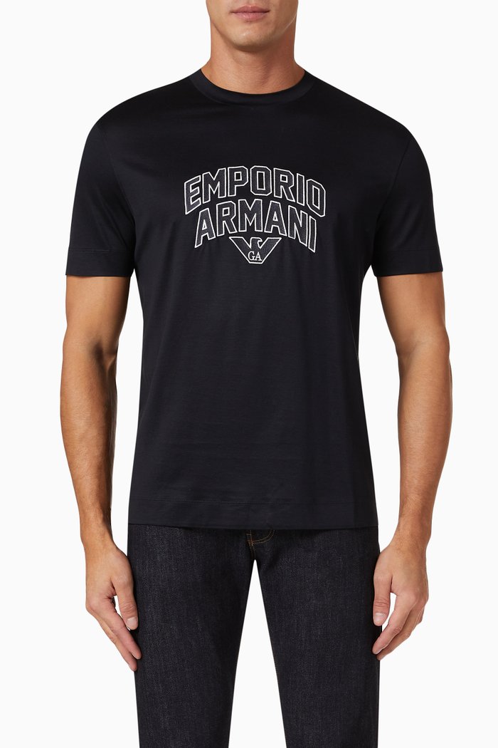 

Logo T-shirt in Cotton Jersey, Blue