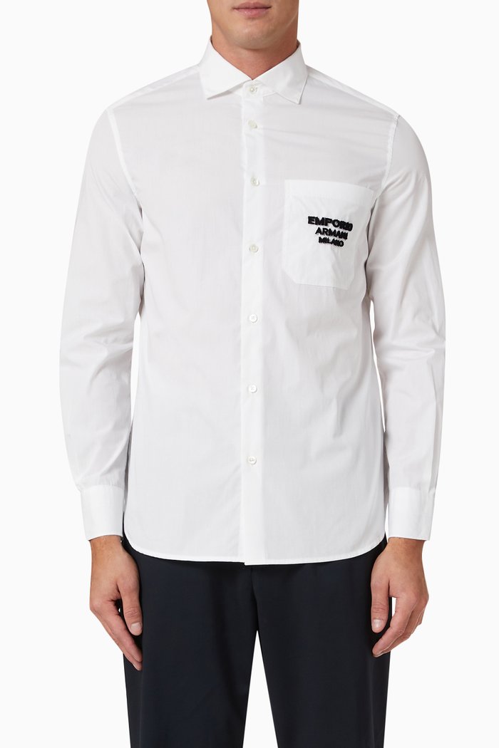 

Logo Shirt in Cotton, White