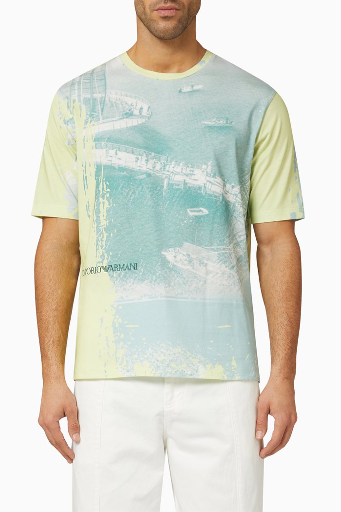

Miami Abstract-print T-shirt in Cotton-jersey, Yellow
