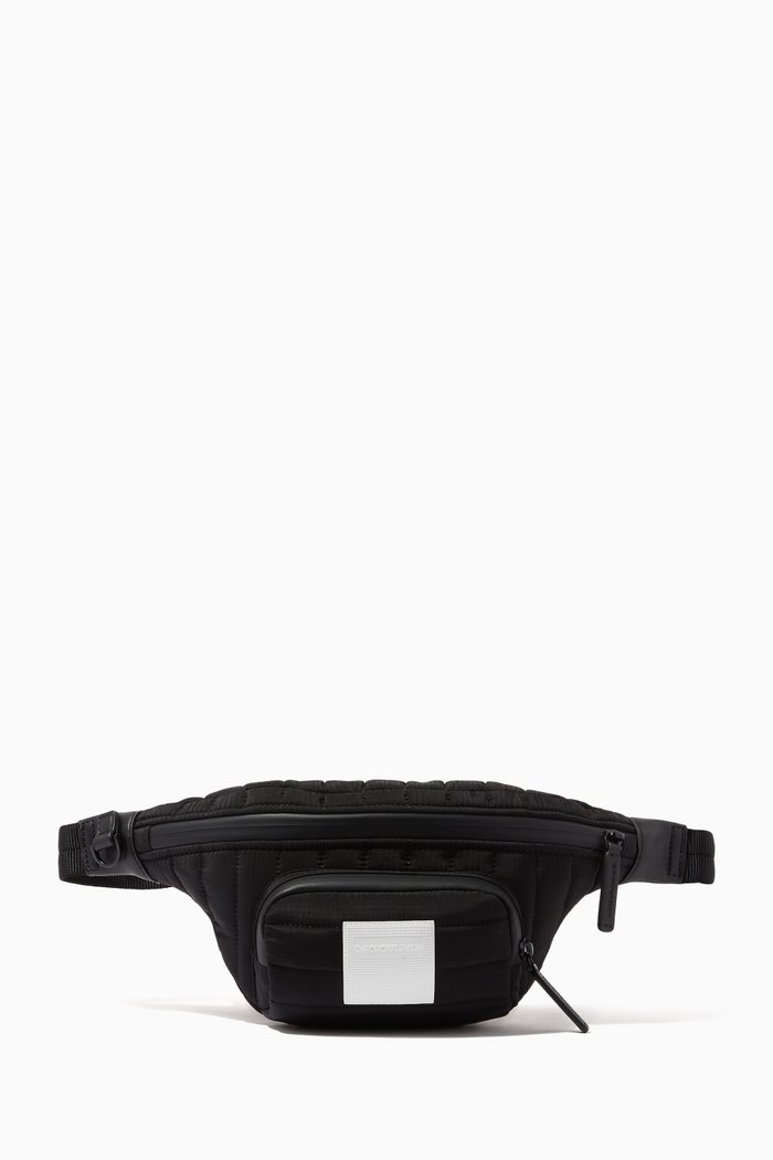 

Quilted Belt Bag in Ripstop Nylon, Black