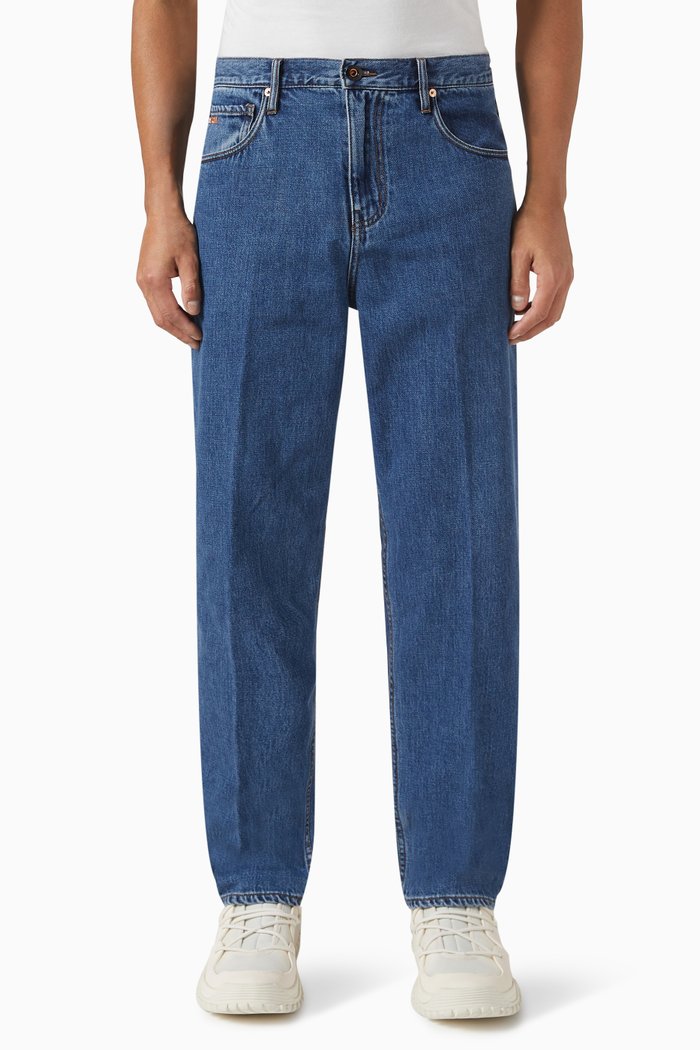 

Straight-Fit Jeans in Denim, Blue