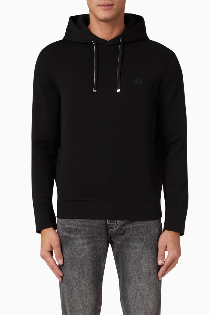 

Logo Hoodie in Cotton, Black