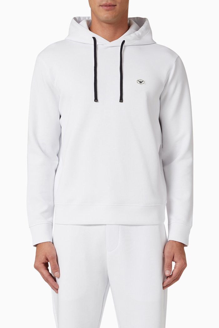 

Logo Hoodie in Cotton, White