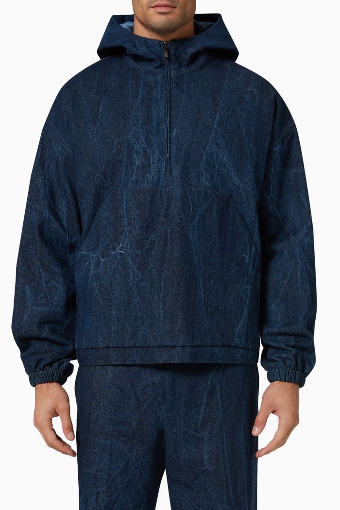 

Hoodie in Denim, Blue
