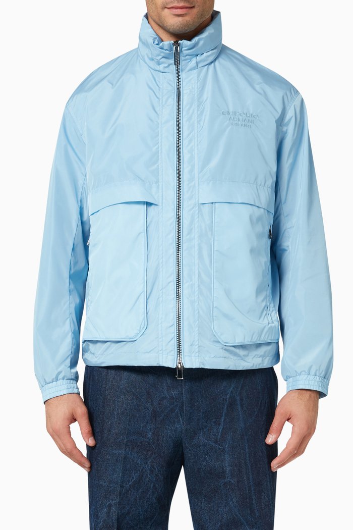 

EA Logo Jacket in Nylon, Blue