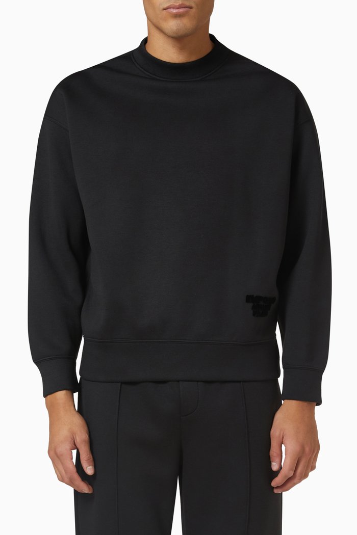 Sweatshirt in Modal Jersey, Black