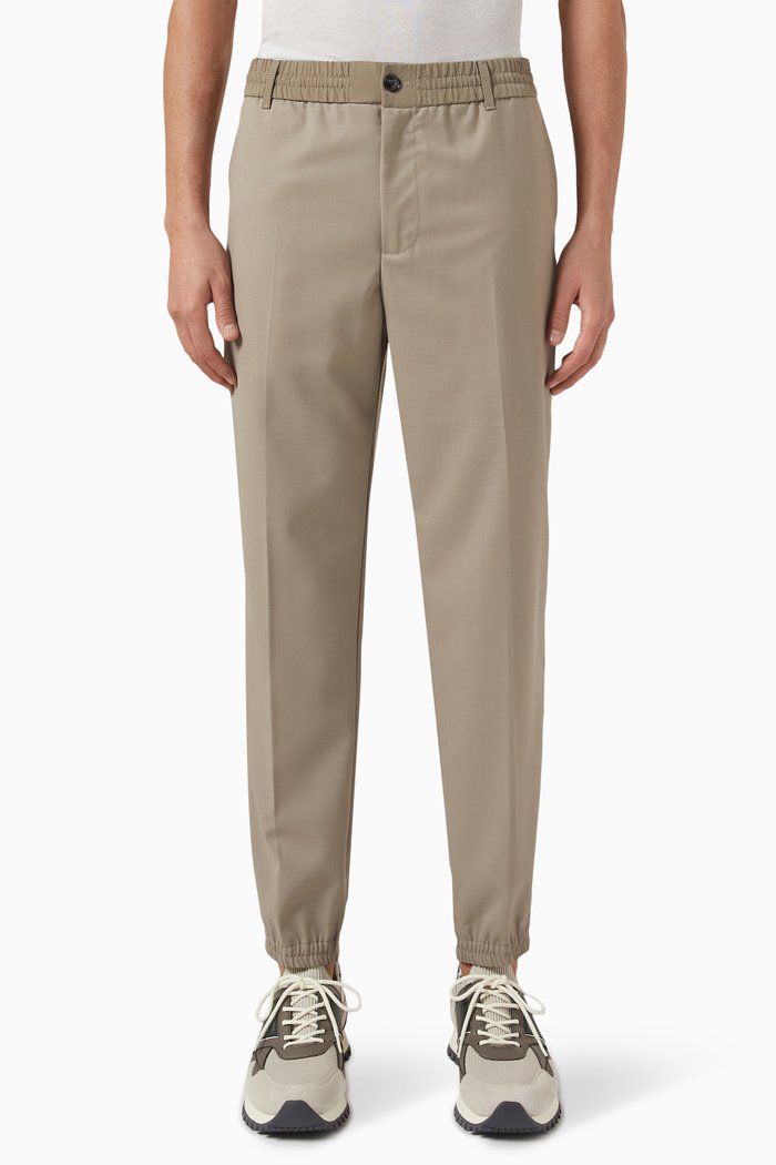 

Ripstop Trousers in Wool Blend, Neutral