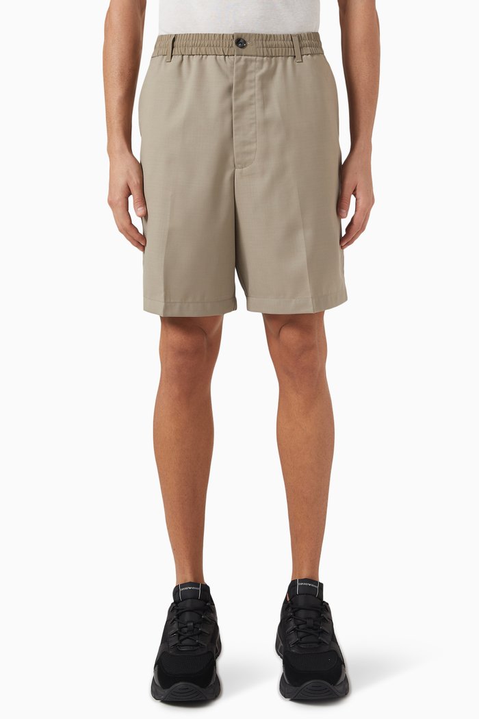 

Coulisse Shorts in Wool Blend, Neutral