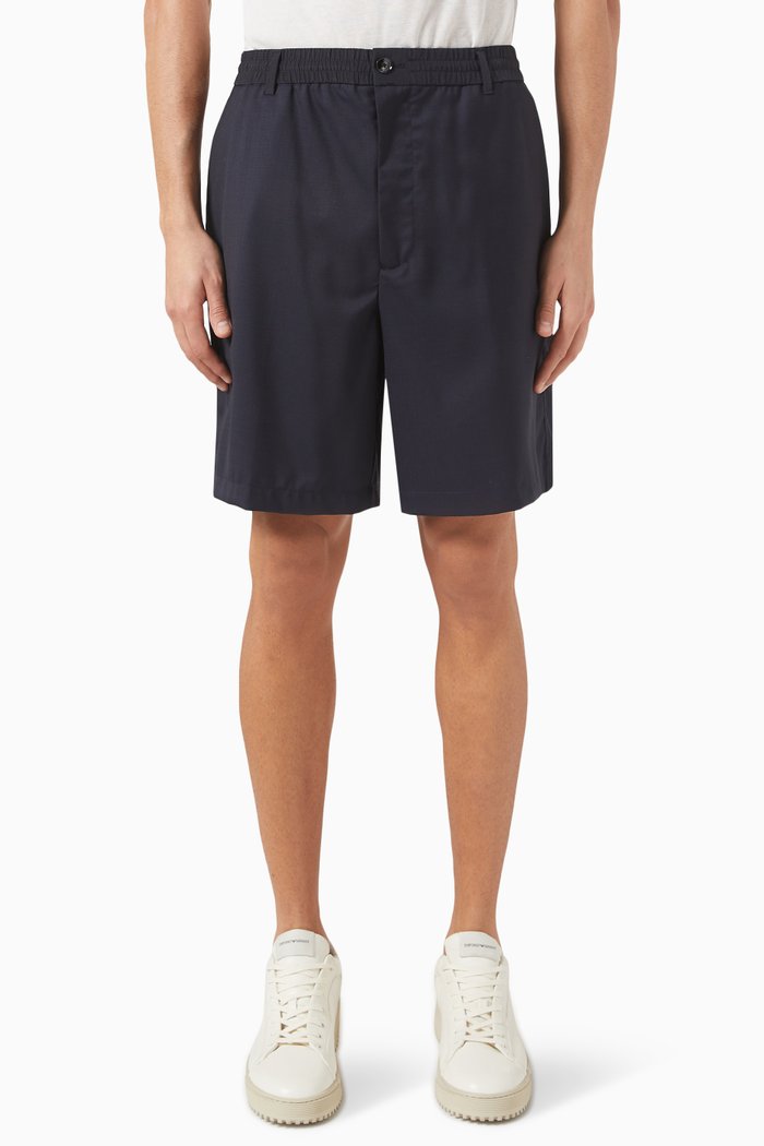 

Coulisse Shorts in Wool Blend, Blue