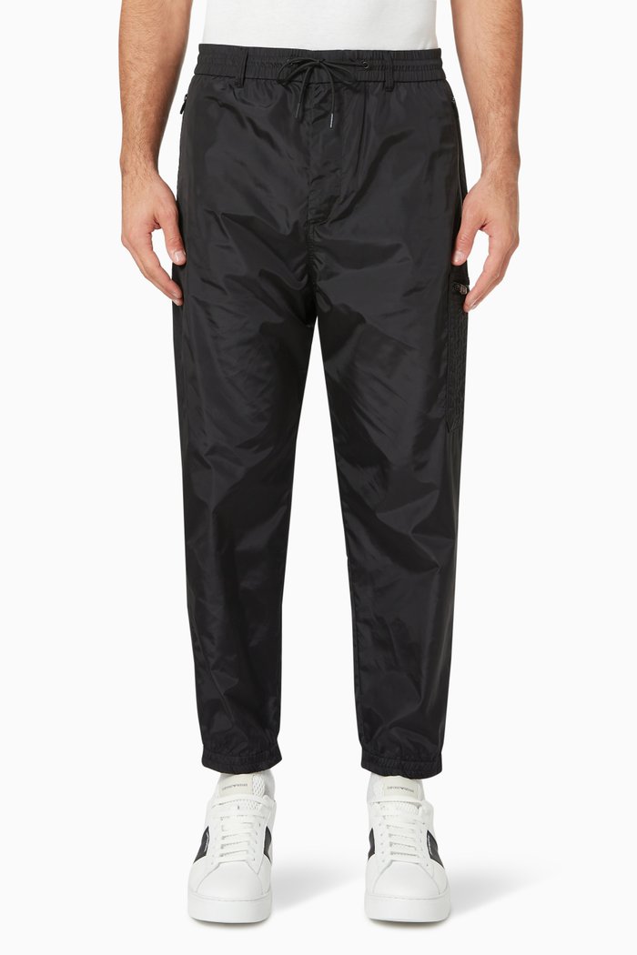 

Slim Fit Trousers in Nylon, Black