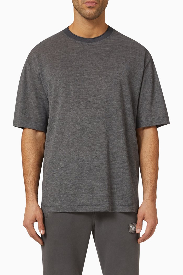 Relaxed-fit T-shirt in Wool-blend, Grey