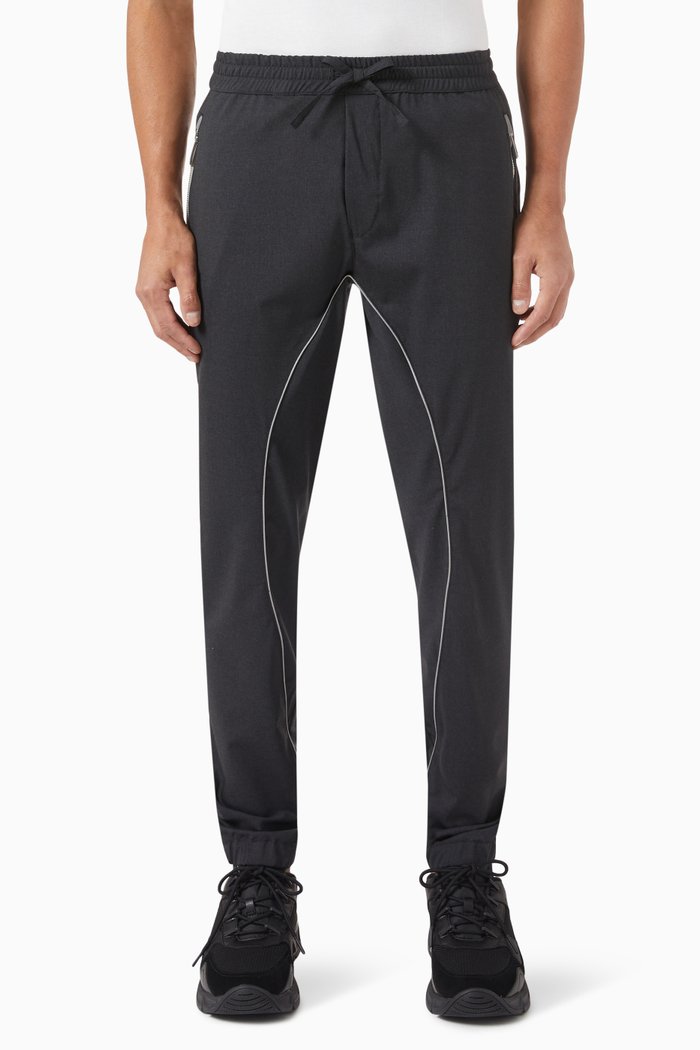 

Slim-fit Joggers in Two-way Stretch Wool, Grey