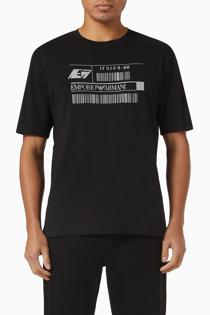 

T-shirt in Cotton Jersey, Black