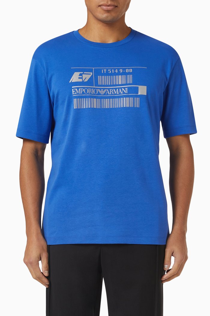 

T-shirt in Cotton Jersey, Blue