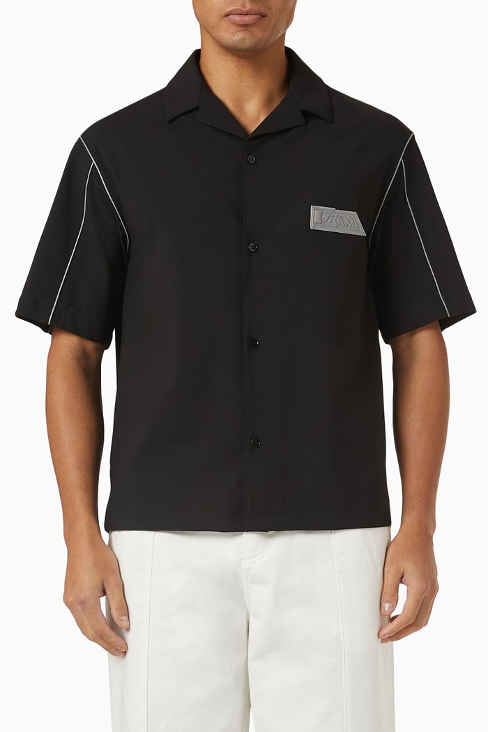 

Bowling Shirt in Cotton, Black