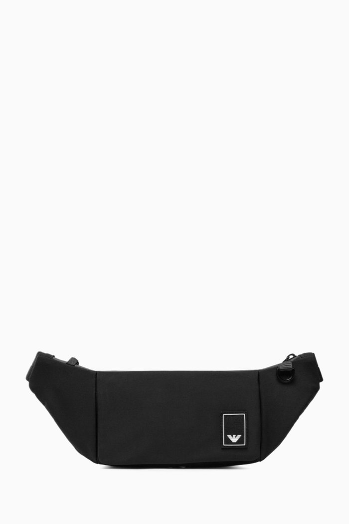 

Travel Essentials Logo Belt Bag in Nylon, Black