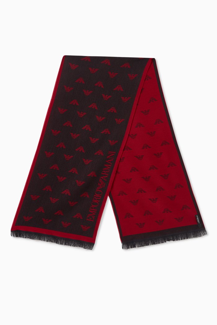 

EA Logo Scarf in Wool, Grey