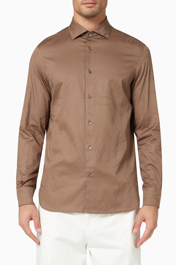 

Logo Shirt in Cotton, Neutral