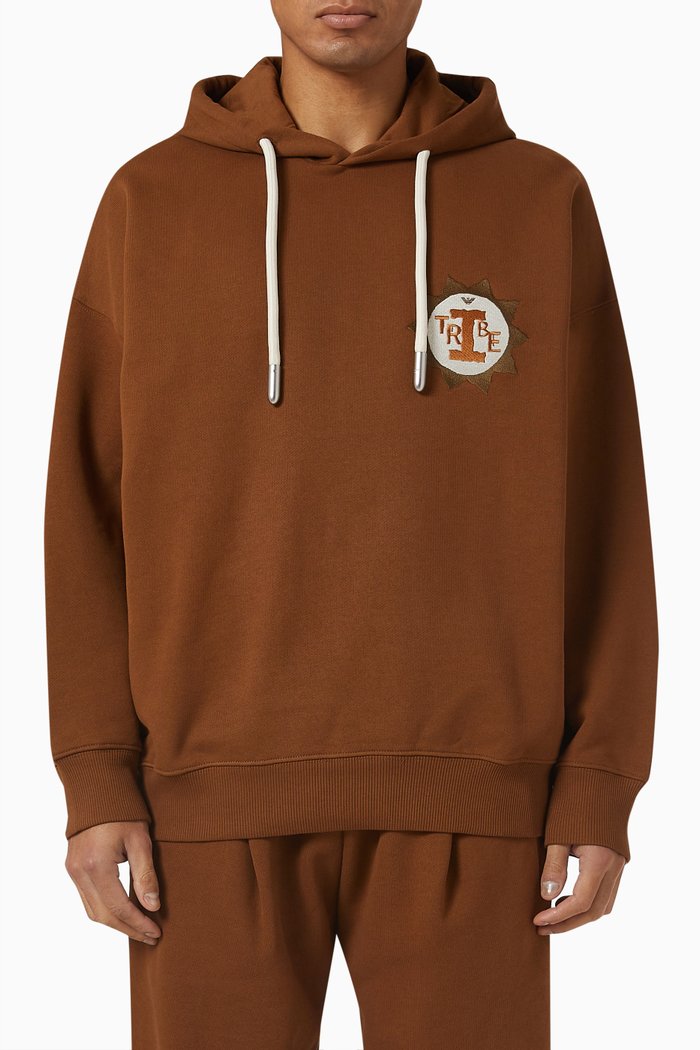 

Tribe Logo Hoodie in Cotton, Neutral