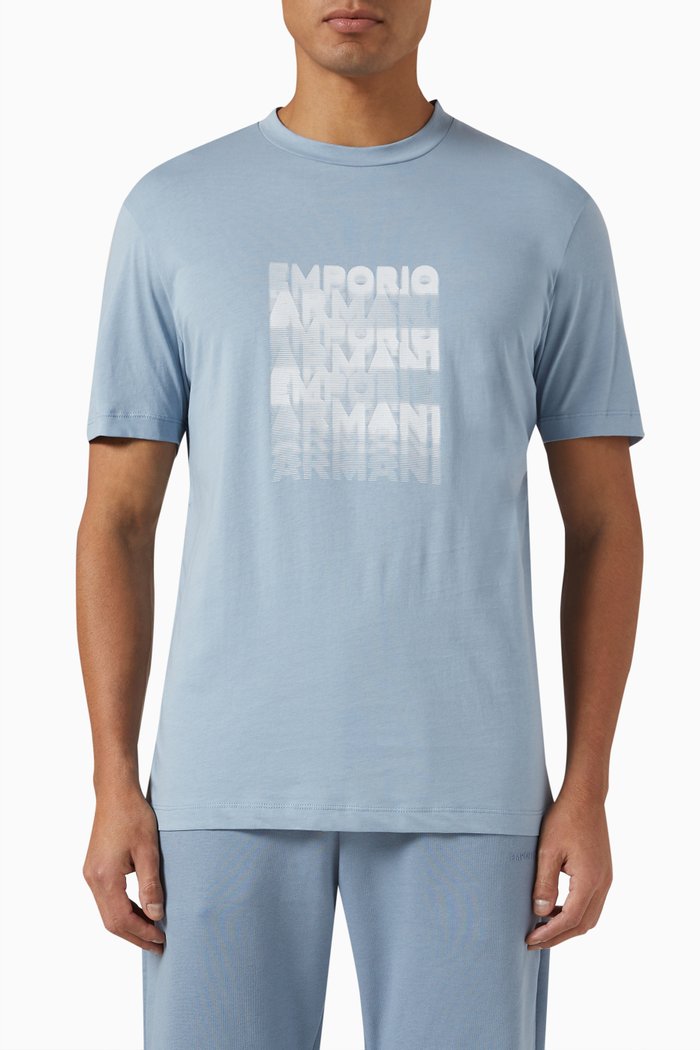 

Logo T-shirt in Cotton Jersey, Blue