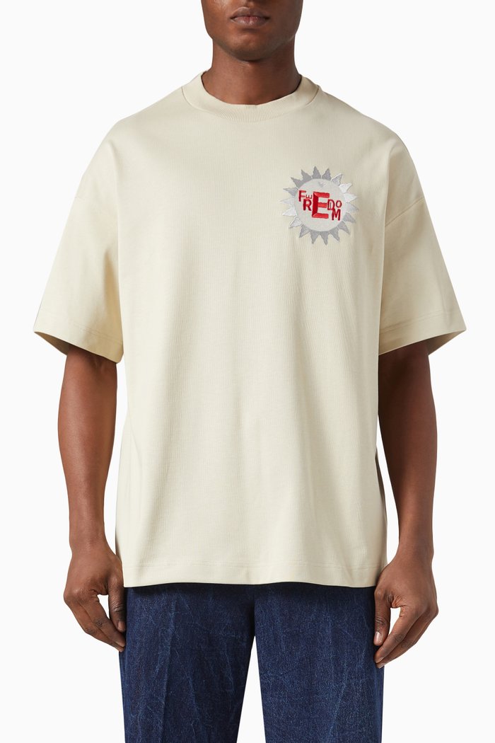 

Freedom Logo T-shirt in Cotton, Neutral