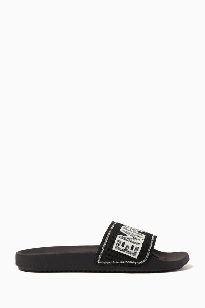 

Logo Slides in Nylon, Black