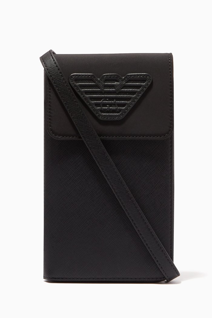 

Eagle Logo Lanyard in Satin, Black