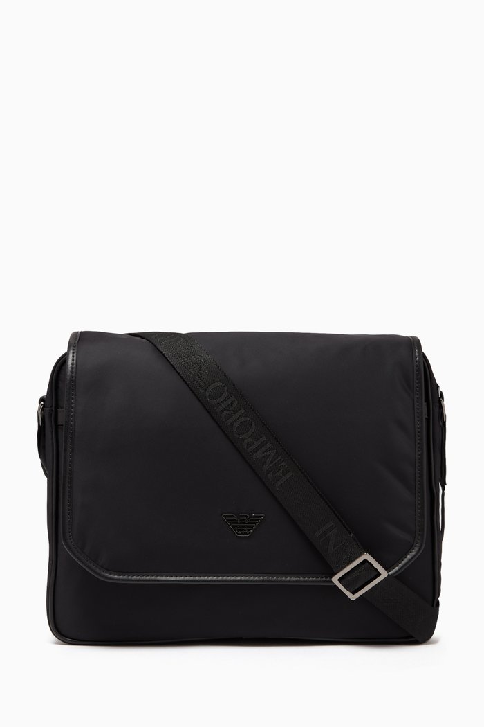 

EA Crossbody Bag in Recycled Nylon, Black