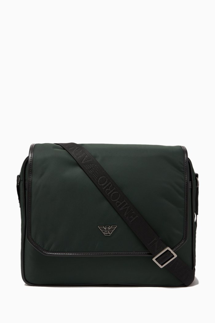EA Crossbody Bag in Recycled Nylon, Green