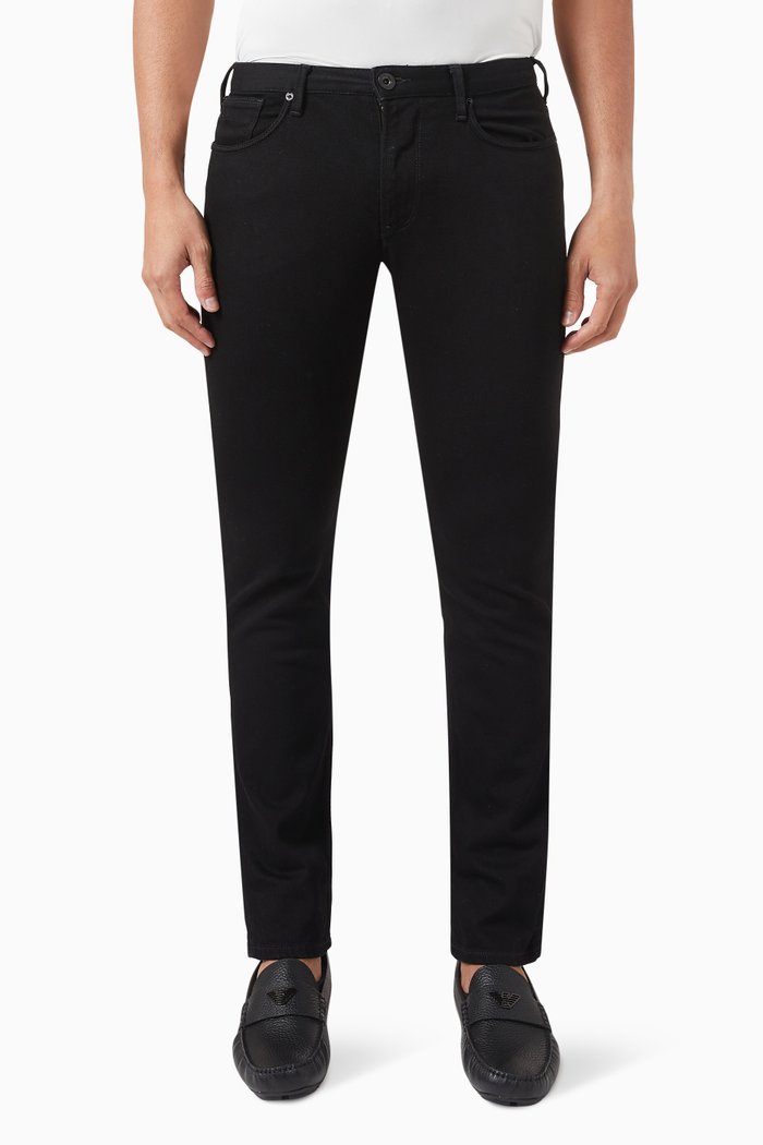 

Logo Slim-fit Jeans in Denim, Black