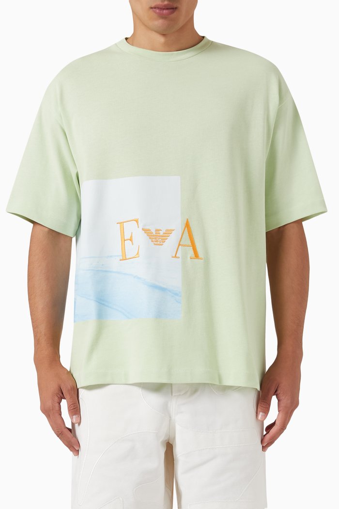 

Logo T-shirt in Cotton Jersey, Green