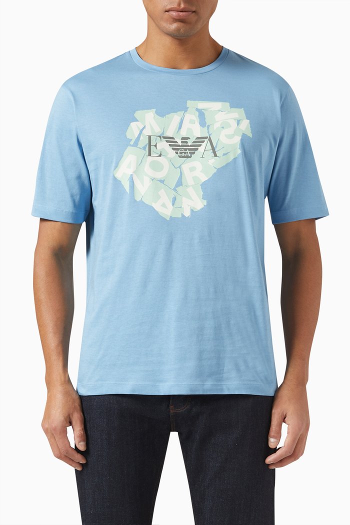 

Logo T-shirt in Cotton Jersey, Blue