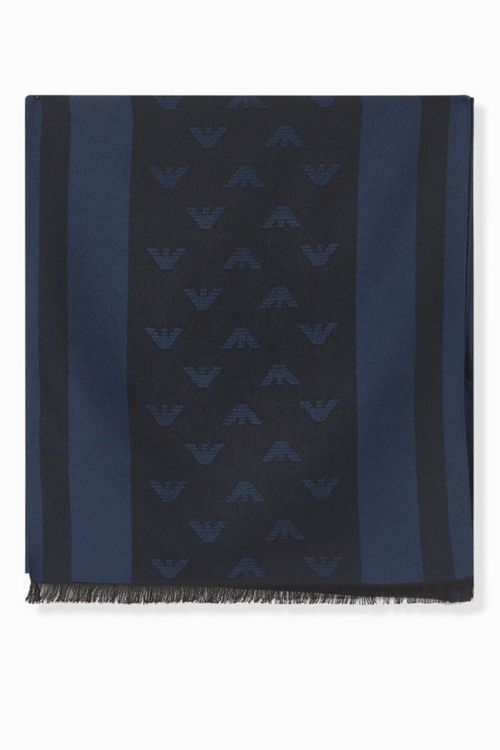 

Eagle Logo Scarf in Modal-blend, Blue