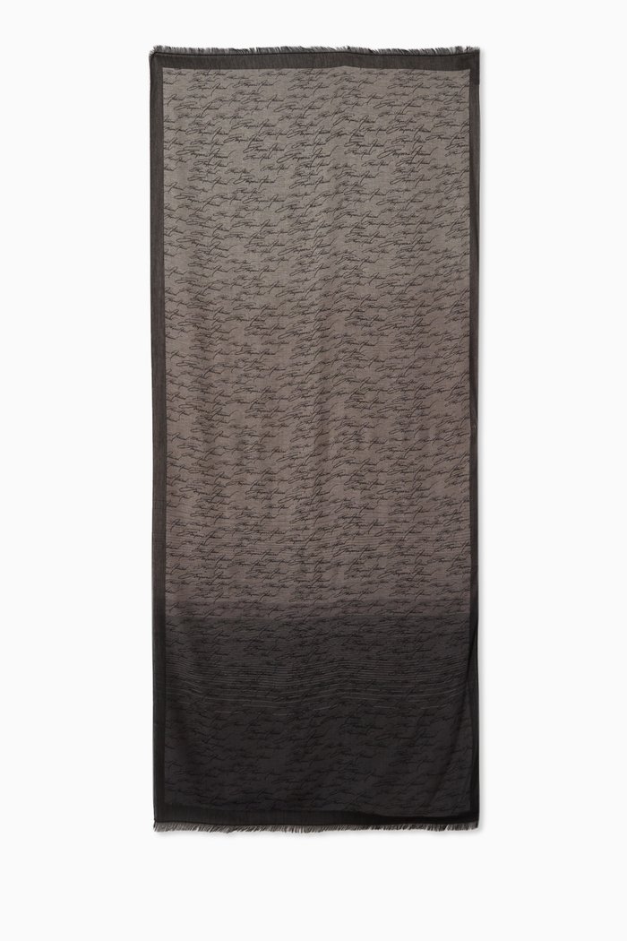 

Signature Logo Scarf in Modal-blend, Neutral