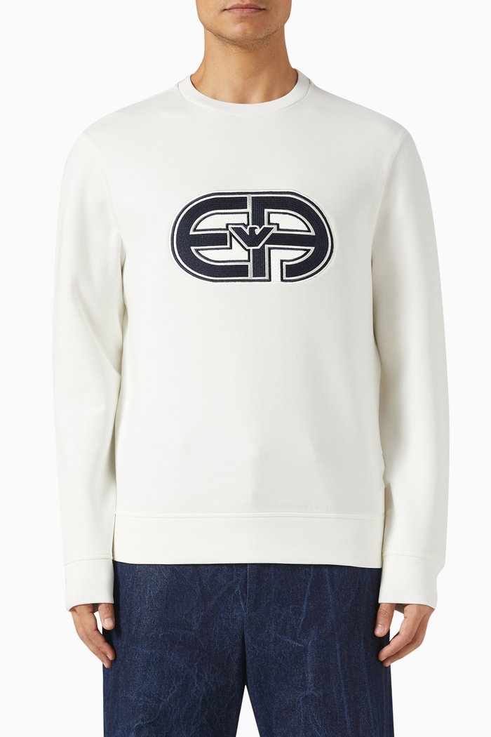 

Logo Sweatshirt in Cotton, White
