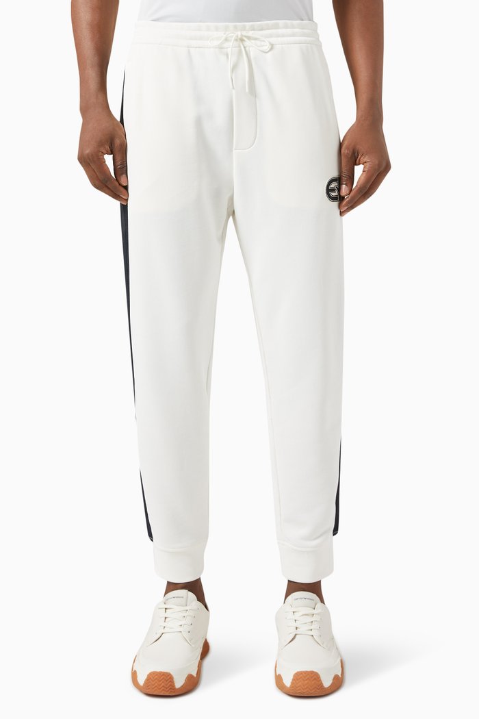 

Logo Sweatpants in Cotton Jersey, White