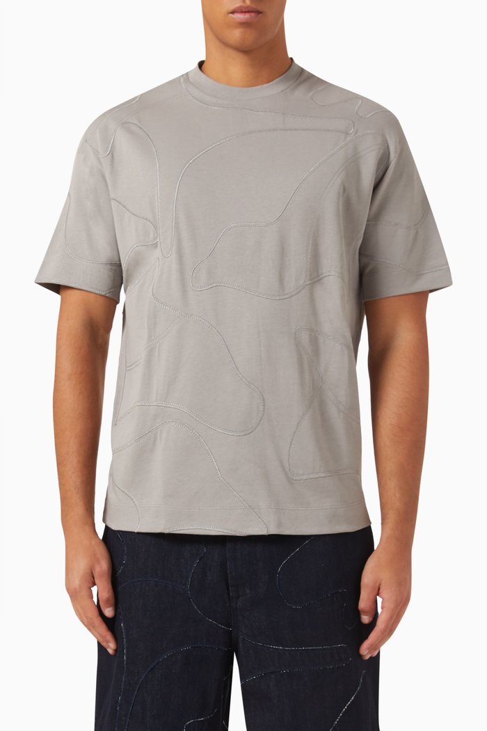 

Camouflage T-shirt in Cotton Jersey, Grey