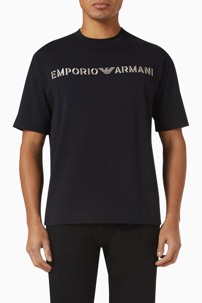 

Logo T-shirt in Cotton Jersey, Blue