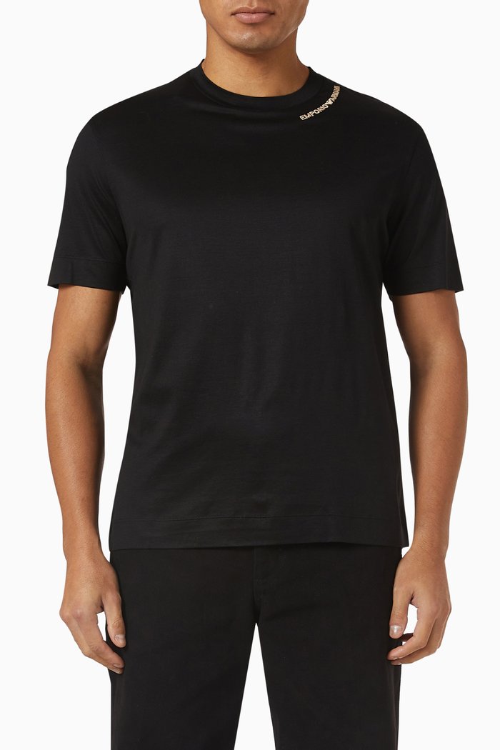

Logo T-shirt in Cotton Jersey, Black