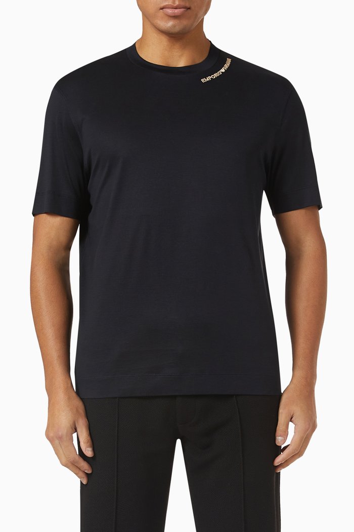 

Logo T-shirt in Cotton Jersey, Blue