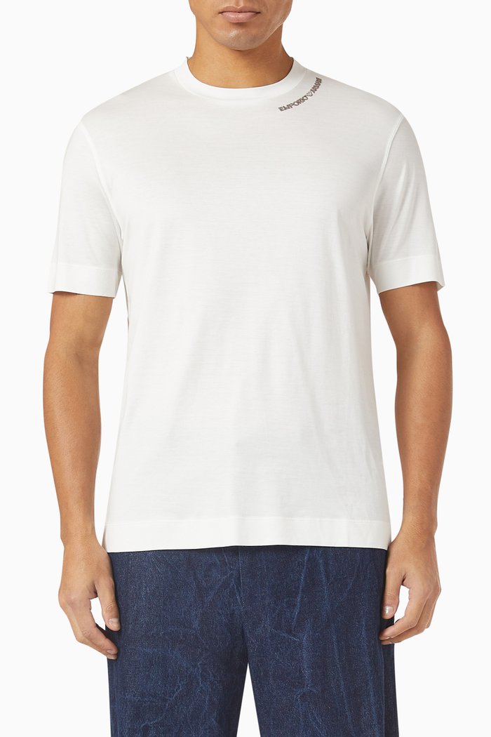 

Logo T-shirt in Cotton Jersey, White