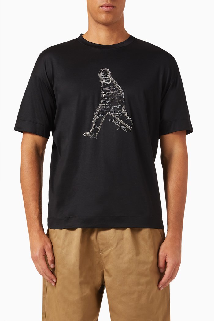 

Logo T-shirt in Cotton Jersey, Black