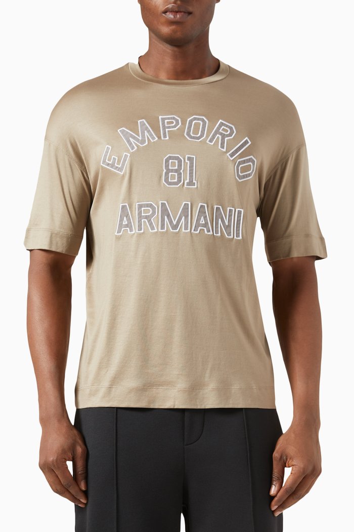 

Logo T-shirt in Cotton Blend, Neutral