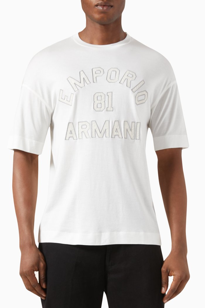 

Logo T-shirt in Cotton Blend, White