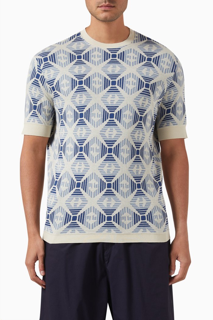 

Explorer Capsule Logo T-shirt in Cotton, Blue