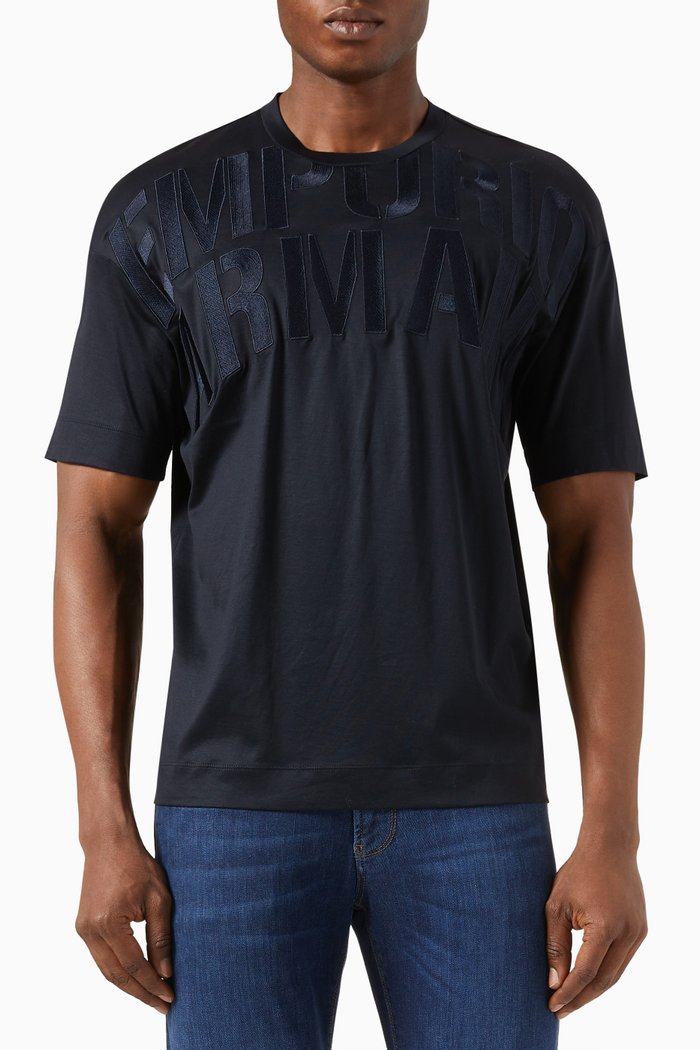 

Logo T-shirt in Cotton Jersey, Blue