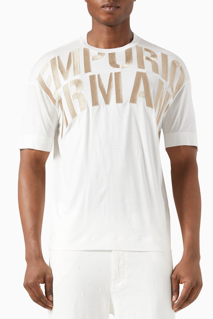 

Logo T-shirt in Cotton Jersey, White